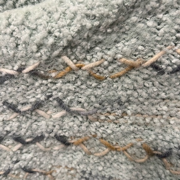 Mint Green M/L Crew Neck Sweater with Fluffy Texture - Picture 5 of 9